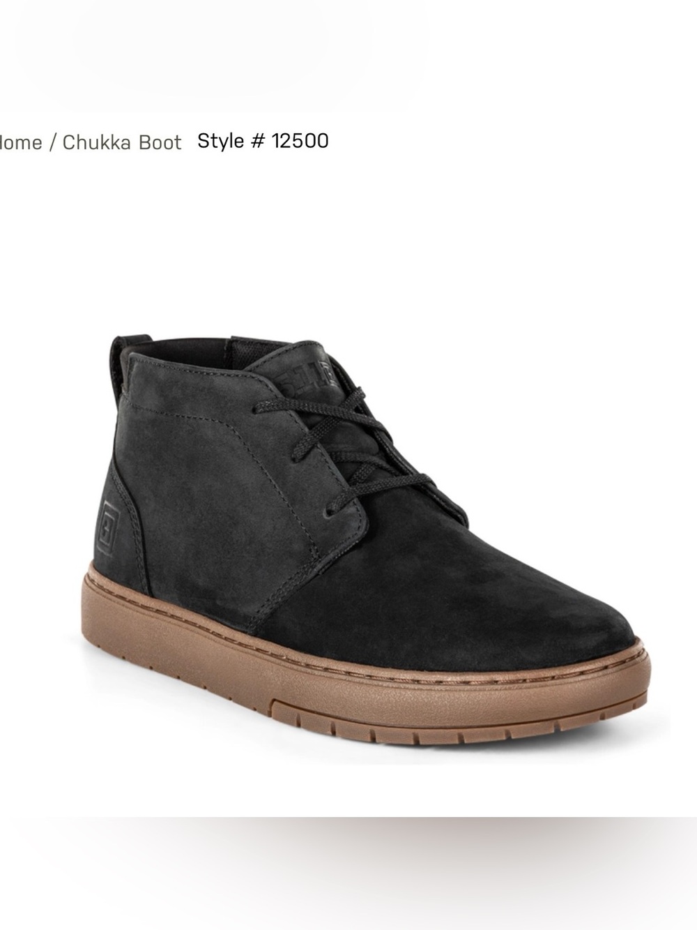 Chaco Men's Black Suede Chukka Boot with Tan Rubber Sole